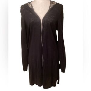 Valerie Stevens Crocheted Top Cardigan Size XL